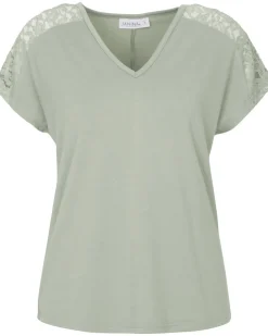 T-Shirt mit Spitze Janina, V-Ausschnitt-KiK Onlineshop Outlet