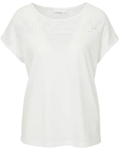 T-Shirt mit Spitzeneinsatz Janina, Rundhalsausschnitt-KiK Onlineshop Hot