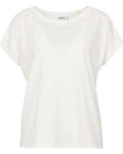 T-Shirt mit Strasssteinen Janina, Rundhalsausschnitt-KiK Onlineshop Hot