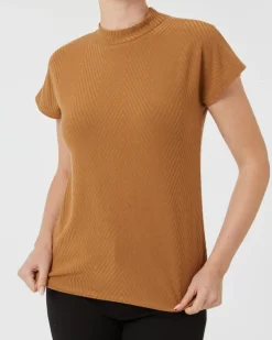 T-Shirt mit Zickzackmuster Janina, Stehkragen-KiK Onlineshop Fashion