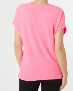 T-Shirt Neonfarbe Janina, Tunnelzug am Saum-KiK Onlineshop Cheap