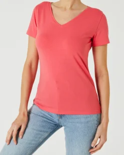 T-Shirt V-Ausschnitt Janina, Stretchanteil-KiK Onlineshop Outlet