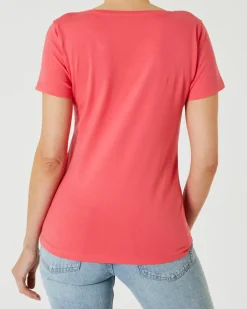 T-Shirt V-Ausschnitt Janina, Stretchanteil-KiK Onlineshop Outlet