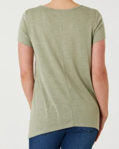 T-Shirt Zipfeloptik Janina, V-Ausschnitt-KiK Onlineshop Shop