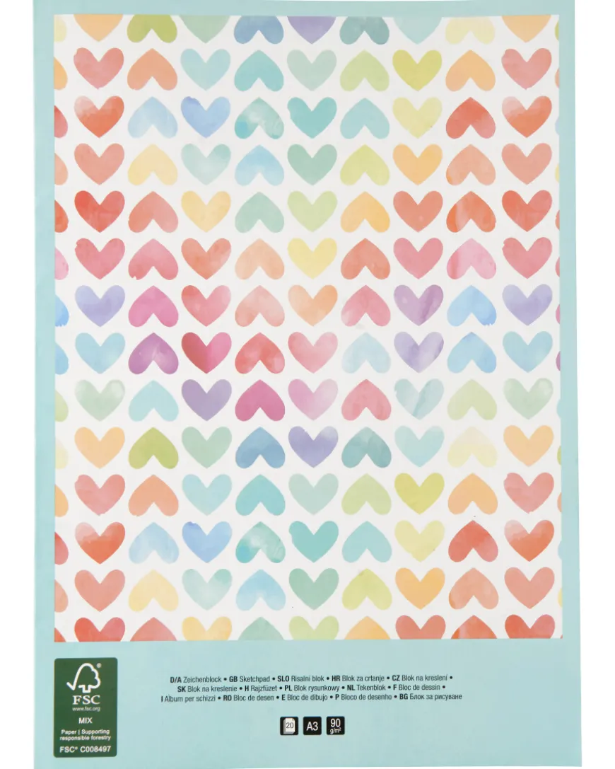 Zeichenblock A3 verschiedene Designs-KiK Onlineshop Flash Sale