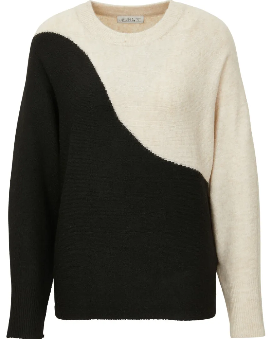 Zweifarbiger Pullover Janina, Rundhalsausschnitt-KiK Onlineshop Cheap