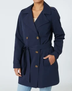 Zweireihiger Trenchcoat Janina, Knopfleiste-KiK Onlineshop Sale